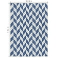 thumbnail image 3 of Sunnydaze Geometric Affinity Outdoor Patio Area Rug in Steel Blue - 5 ft. x 7 ft., 3 of 7