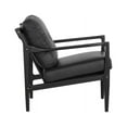 thumbnail image 4 of Sunpan Gilmore 18" Mid-Century Leather and Wood Lounge Chair in Black, 4 of 8