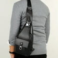 thumbnail image 2 of Fiudx Bolso Bandolera de Piel para Hombre, Moderno, Impermeable y Duradero, con Correa Ajustable, Amplio Espacio para Guardar Objetos Esenciales, Cómodo para Uso Diario, Tamaño 31 X 15 X 6 Cm., 2 of 7