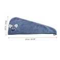 thumbnail image 2 of Unique Bargains 1 Pc Soft Cute Cartoon Pattern Hair Towel for Bathroom Hotel Coral Fleece Blue, 2 of 5