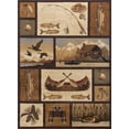 thumbnail image 3 of Nature Novelty 5' x 7' Brown and Beige Polypropylene Indoor Area Rug, 3 of 9