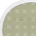 thumbnail image 3 of Sweet Jojo Designs Sage Green Boho Mudcloth Boy or Girl Baby Playmat Tummy Time Infant Play Mat - White Bohemian Woodland Tribal Southwest Mud Cloth Hatch Gender Neutral Triple Line, 3 of 4