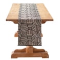 thumbnail image 2 of Fennco Styles Reversible Woven Geometric Table Runner 14" W x 87" L - Black Textured Table Cover for Home, Dining Table Décor, Banquets, Holidays, 2 of 2