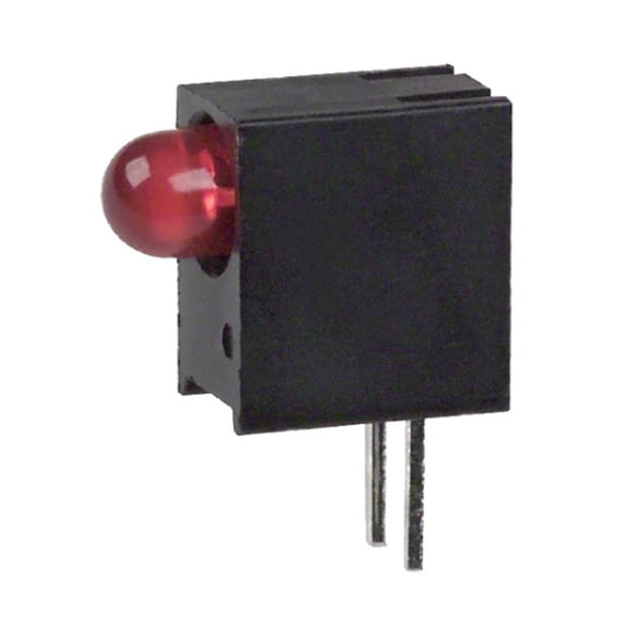 5511107F LED Circuit Board Indicator LED Circuit Board Indicator Single Red Diffused, Tinted 1.7V 2mA Round with Domed Top 3mm, T-1 Through Hole, Right Angle