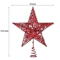 thumbnail image 6 of Christmas Tree Star Topper, 10 Inch Xmas Tree Topper Star Christmas Decoration Glittered Tree-top Star for Christmas Tree Ornament Indoor Party Home Decoration, 6 of 7