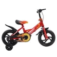 thumbnail image 2 of Bicicleta para niños de 12 pulgadas con ruedas de espuma y marco de acero con alto contenido de carbono, bicicleta deportiva para niños con ruedas de entrenamiento para niños pequeños, color rojo, 2 of 15