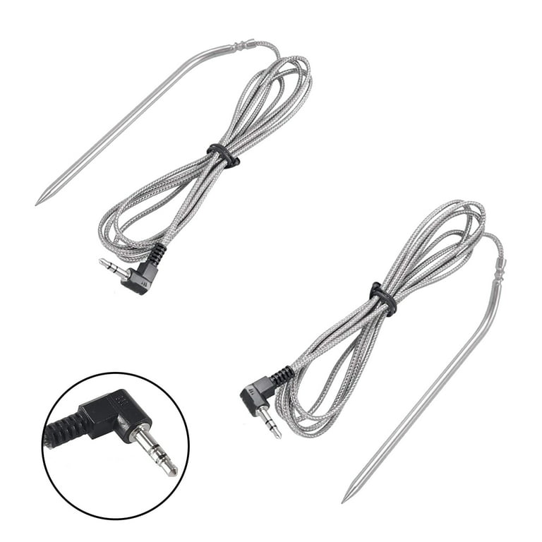 Meat Probe Replacement for Pit Boss Pellet Grills and Smokers 3.5mm Plug  Thermometer Probe Grill Accessories BBQ, with 2 Pack Probe Clips