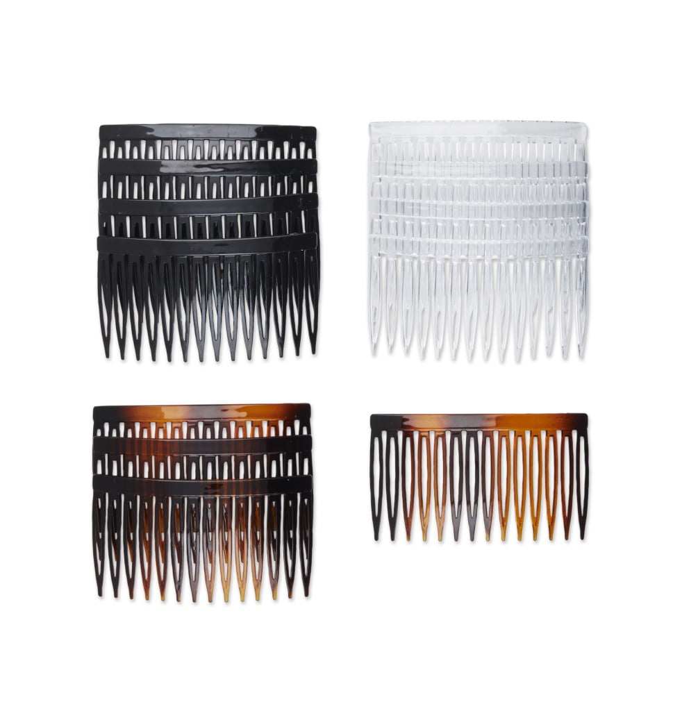 12 pcs Combs Plastic Hair Clips Side The Color Pick up . 