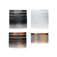 Scunci Plastic Side Hair Combs, Black, Clear, and Tortoise Shell, 12 Ct