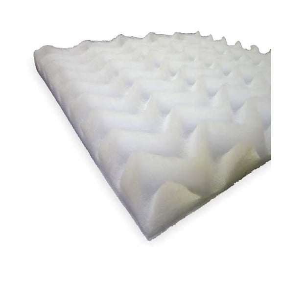 Paint Collector Filter Pad, 20 in x 20 in x 2 in, Polyester, White, 30 PK