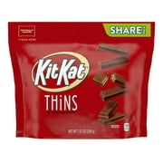 KIT KAT, THiNS Milk Chocolate Wafer Candy Bars, Unwrapped, 7.37 oz, Share Pack
