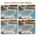 thumbnail image 7 of ODIKA 8'x10' Washable Area Rug Non-Shedding, Easy Care, Coral Center Map Ocean Compass Border Vintage Turtle Nautical Reef Playful for King Size Bedroom Under Bed, Master Suite, 7 of 7