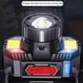 thumbnail image 3 of Monstrate Linterna frontal LED de alto lumen para ciclismo, linterna frontal potente recargable con Sensor de trabajo, linterna inteligente para pesca, Iluminación y accesorios Monstrate HA074330-00, 3 of 6