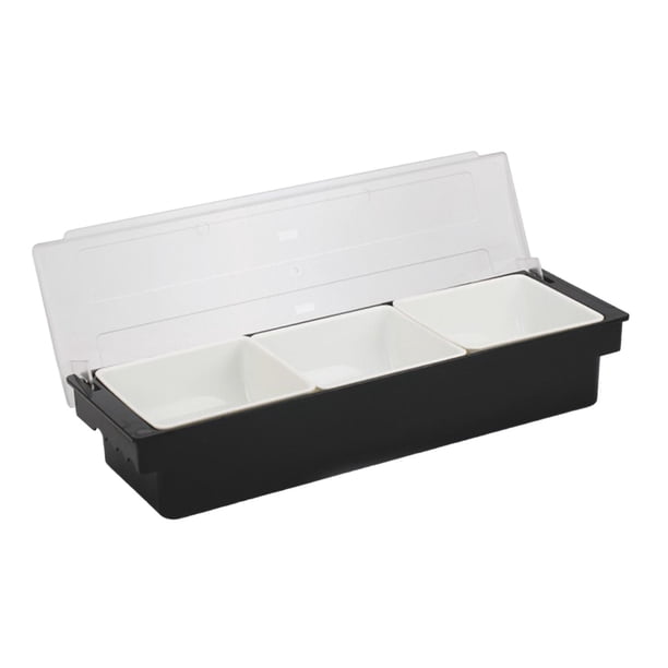 Bandeja con compartimentos extraíbles, organizador de servicio, estación de guarnición de platos multifunción para tienda, regalo de celebración, uso Tres rejillas
