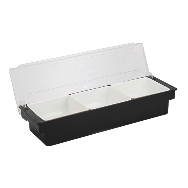 yuksok Plateau de Service Divisé Fournitures de Cuisine Bac de Rangement Conteneur de Service Multiusage Trois Compartiments