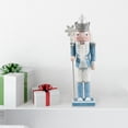 thumbnail image 6 of Christmas Nutcracker Figures Nutcracker Soldier Figure Decor, Cartoon Puppet, Wooden Nutcracker Ornaments for Festival Decor Style B, 6 of 8