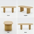 thumbnail image 4 of MAYEERTY 79"x33.5" Wooden Dining Table Farmhouse Oval Kitchen Table, Natural Wood, 4 of 8