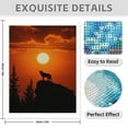 thumbnail image 3 of Diamond Art Kit for Adults, Wolf Sunset Silhouette Sky Pines Diamond Painting for Adults Beginners, DIY Diamond Art Painting Kits, 5D Diamond Painting Crafts for Home Decor 12x16 Frameless, 3 of 7