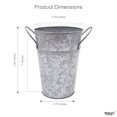 thumbnail image 3 of Hosley Set of 2, 7In H Galvanized Finish Bucket Vase with PVC Liner, Ideal Gift for Wedding Home Office Party DYI Indoor Outdoor Garden Patio, 3 of 8