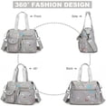 thumbnail image 2 of Bolso de trabajo YouUo para mujer, de nailon, con asa superior, gris, 2 of 6