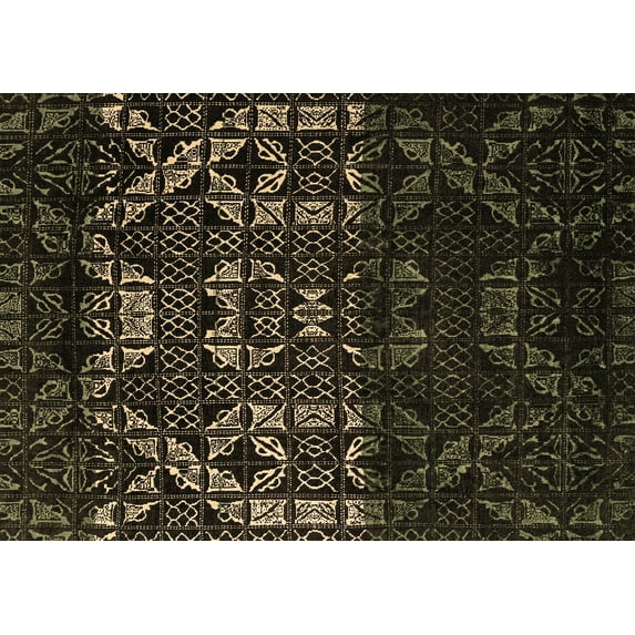 Ahgly Company Indoor Rectangle Abstract Brown Modern Area Rugs, 2' x 3'