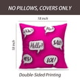 thumbnail image 2 of LALILO Throw Pillow Covers Retro Comic Speech Bubbles Pop Art Art Cushion Cover 18" x 18", 2 Pack, 2 of 6
