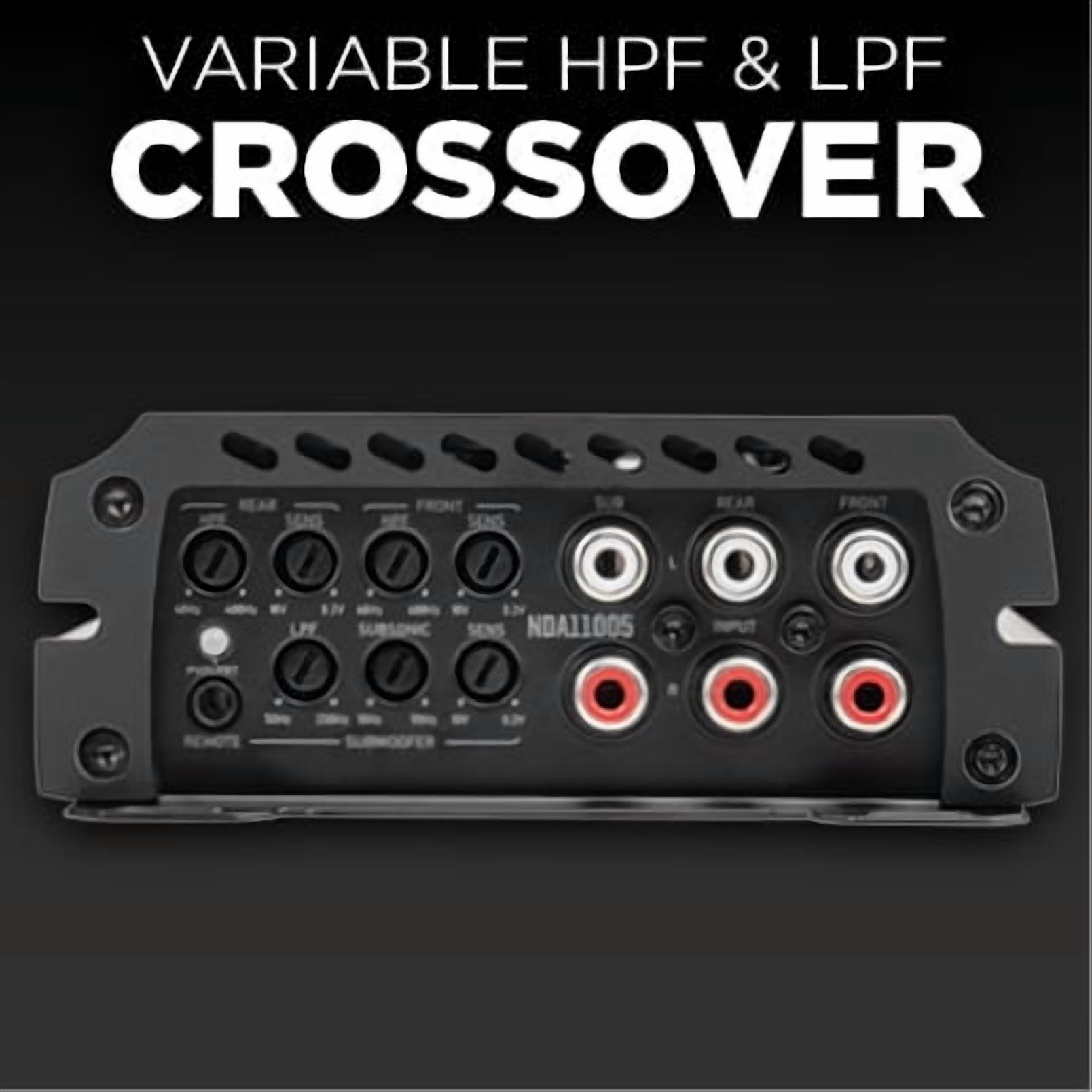 NVX NDA11005 5-Channel Car Amplifier 2200W Peak N-Series Class-D with Remote Bass Knob
