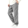 thumbnail image 2 of JTSRKL Corduroy Textured Pants for Men Wide Leg Baggy Elastic Waist Pockets Lightweight Bottoms Casual Bottoms Relaxed Fit Trousers, 2 of 6