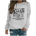 thumbnail image 2 of Alkepwun Halloween Sweatshirts for Women Salem 1692 Broom Co. Shirt Fleece Lined Halloween Witch Sweaters Crewneck Holiday Pullover Long Sleeve Tops, 2 of 6