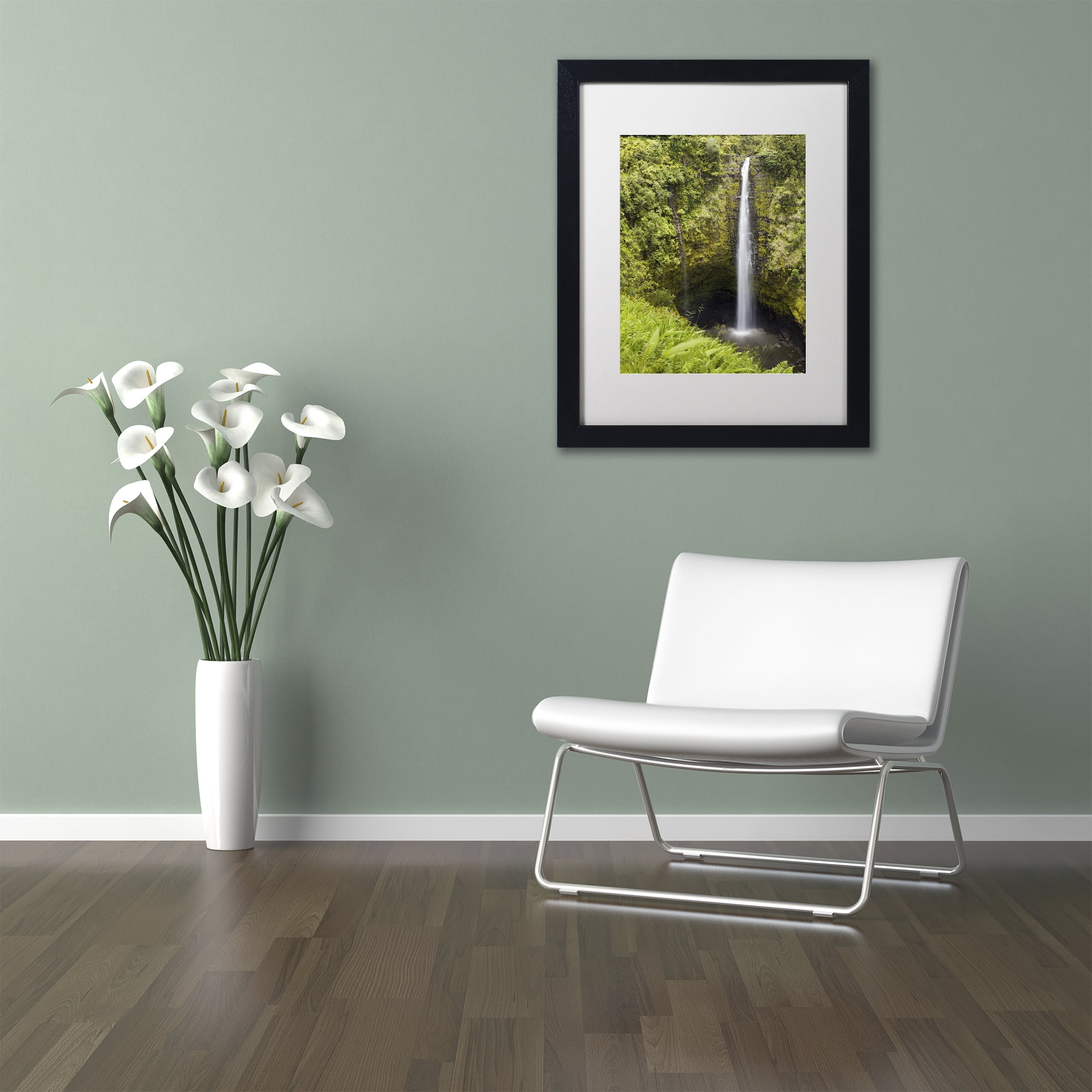 Chris Moyer 'Akaka Falls' Matted Framed Art