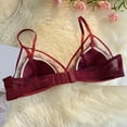 thumbnail image 3 of LYEAA Lace Bras for Women Without Underwire Soft No Wire Push up Everyday Bras Wireless Support Solid Lightly Lined Lift Sleep Bras Comfortable Wirefree Breathable Shaping Daily Bralette Red M, 3 of 3