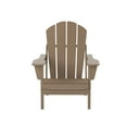 thumbnail image 2 of Westin Outdoor Patio Folding Adirondack Chair HDPE Plastic, Weathered Wood, 2 of 10