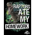 thumbnail image 2 of Boy's Jurassic World Raptors Ate My Homework Graphic Tee Black Small, 2 of 5