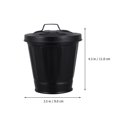 thumbnail image 2 of 2pcs Mini Trash Can Flowerpots Iron Creative Waste Bin Flowerpot with Lids, 2 of 6