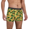 thumbnail image 5 of Men's Boxer Briefs, Green LeavesCalla Lily Flowers Soft Comfy Mens Underwear Boxer Briefs Breathable With Widen Waist, 5 of 7