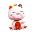 thumbnail image 3 of Resin Lucky Cat Figurine Ornament Art Decorative Creative Craft Animal Sculpture Kitten Statue for Desktop Present Festival Bedroom Cabinet Style B, 3 of 9