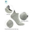 thumbnail image 3 of Deago 3 Pairs Men's Running Ankle Socks with Cushion Cotton Low Cut Athletic Sport Tab Socks (Gray), 3 of 9