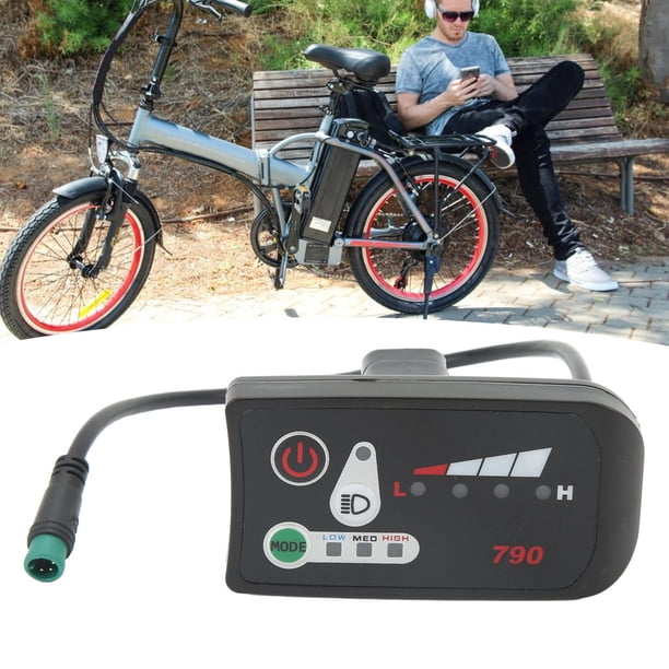 Pantalla de Bicicleta Eléctrica, Panel de ABS de Visualización de Energía LED para Bicicleta Eléctrica Medidor de Visualización de Modificación de Bicícleta Eléctrica