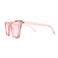 thumbnail image 3 of Womens Square Gothic Geometric Cat Eye Plastic Fashion Sunglasses All Pink, 3 of 4