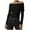 Black, variant on Elainilye Fashion Womens Basics Solid Color Long Sleeved Top with Threaded Off Shoulder Sexy Bottom Shirt Knitted T-shirt Top,Black