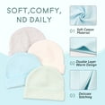 thumbnail image 3 of LQCrafK Cotton Newborn Baby Boys Hat Baby Beanie for Girls Newborn Hospital Hat Autumn Winter (4PCS-B,0-6 Months), 3 of 6