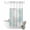 Aqua, variant on No Hook Shower Curtain, Aqua White Shower Curtains for Bathroom with See Through Top Window, Abstract Grey Chrysanthemum Flower Floral Waterproof & Washable Bath Curtain Stall 48"x72"