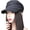 Black, variant on Fashion Striped Ruched Beret Newsboy Cap for Women Visor Cabbie Flat Top Hat for Spring Summer