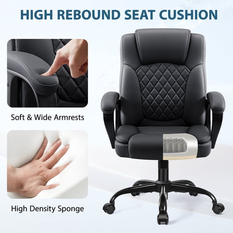 Coolhut Ergonomic Big and Tall Office Chair 400 lb Capacity, Black photo 6
