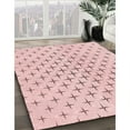thumbnail image 3 of Ahgly Company Machine Washable Indoor Round Transitional Pink Bubble Gum Pink Area Rugs, 3' Round, 3 of 7