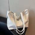 thumbnail image 2 of Bolso de hombro informal para mujer, nuevo, original, 2025, para ir al trabajo y a clase, de piel suave, bolso de mano sencillo de gran capacidad., 2 of 5