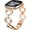 Rose Gold, variant on REQO Bling Bands Compatible Fitbit Versa 4 3/Sense 2 1Metal Wristband Strap with Diamond Matt stainless steel Bracelet adornment band for Fitbit Versa 4 3/Sense 2 smart watch