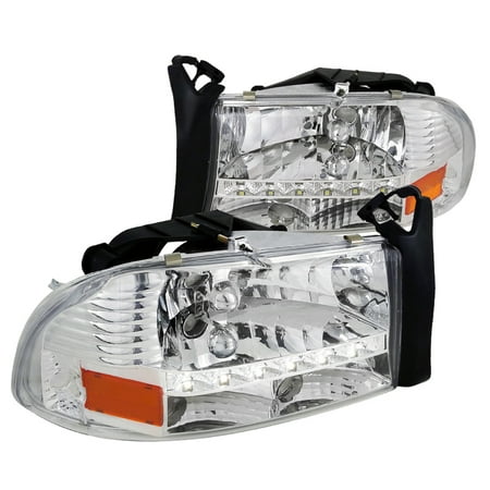 Dodge Dakota Headlight Lh Driver - Spec-D Tuning 1997-2004 Dodge Dakota Led Headlights Head Lamps 1997 1998 1999 2000 2001 2002 2003 2004 (Left + Right)