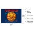 thumbnail image 2 of Florigold Groves - Indian River Citrus Fruit - Oak Hill Florida - Vintage Fruit Crate Label c.1930s - Master Art Print 10in x 14in, 2 of 4