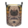 thumbnail image 6 of Picia Pug dog Yoga Large Laundry Basket, Waterproof, Freestanding Laundry Hamper, Collapsible Tall Clothes Hamper with Extended Handles-Small, 6 of 8